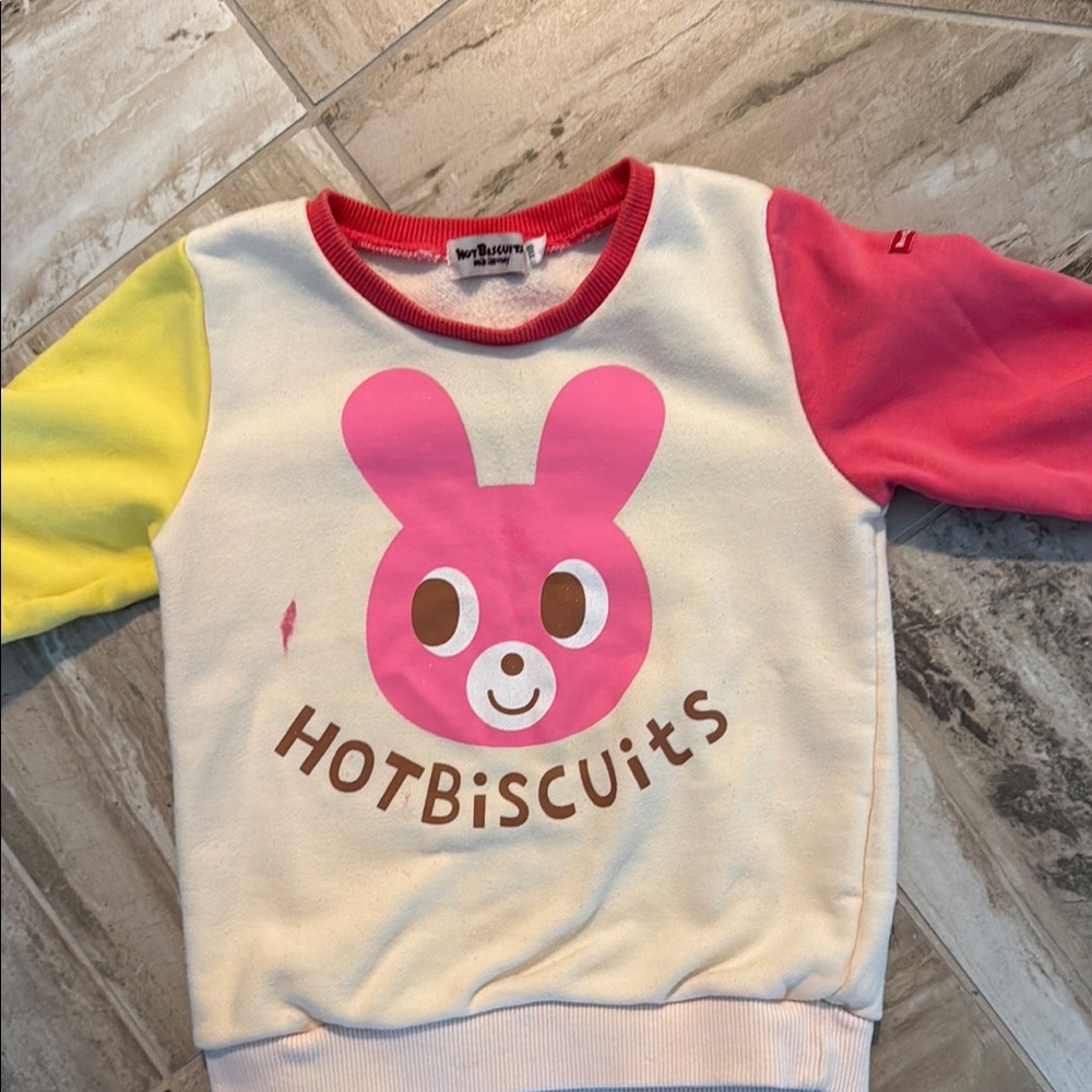 Hot Biscuits Bunny Kids Colorful Sweatshirt